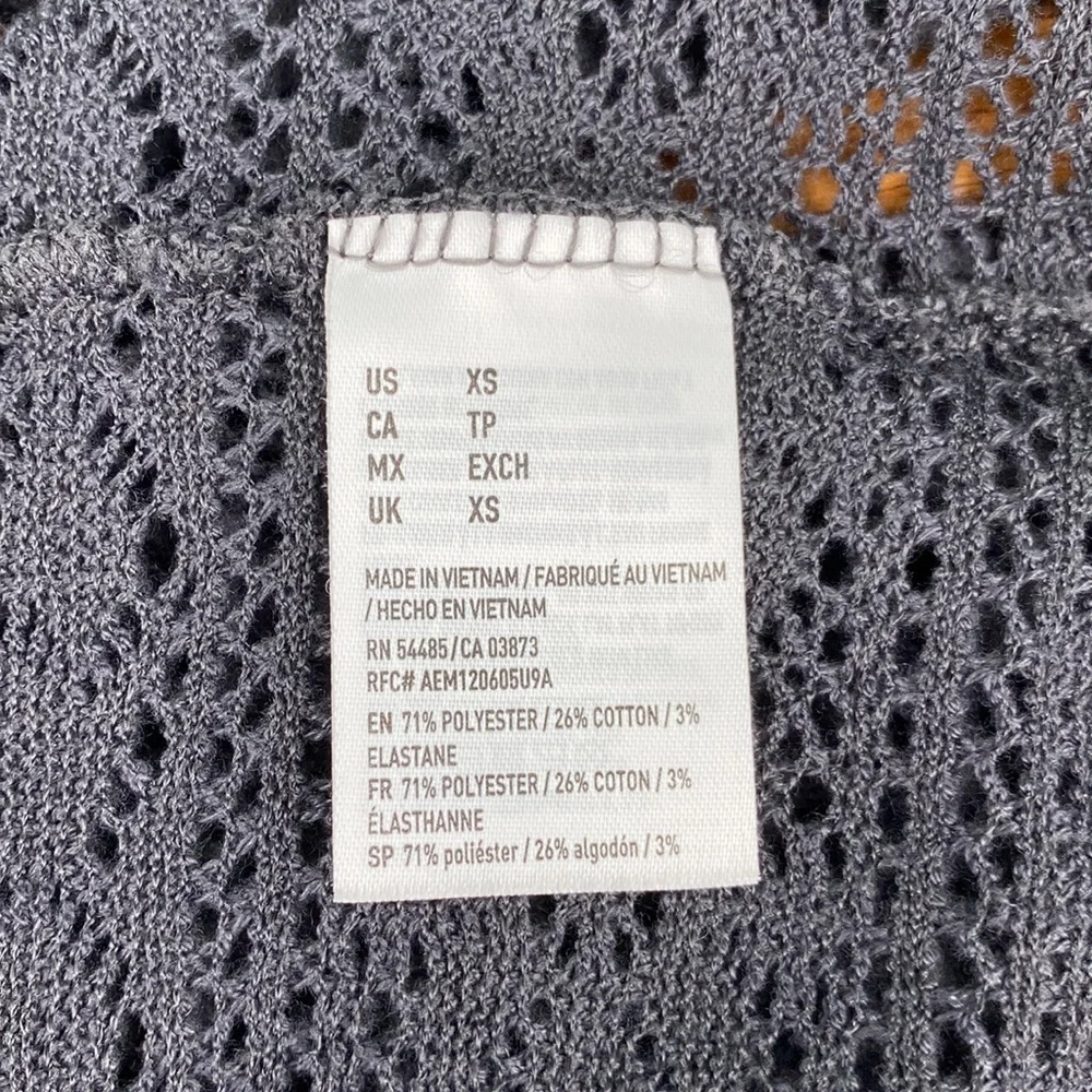 American Eagle Gray Open Back Lace Knit Sweater - Picture 10 of 11